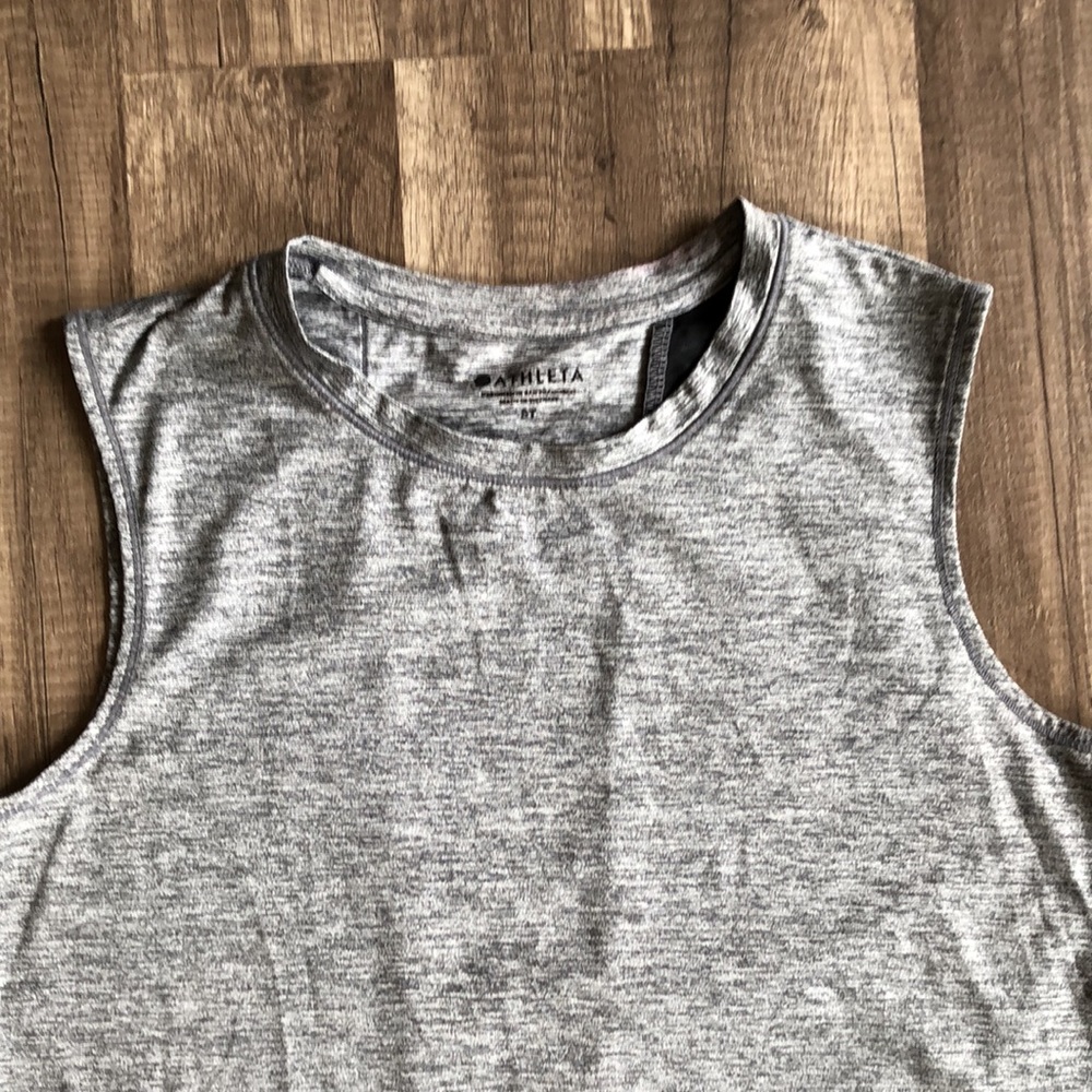 Athleta Sunlover UPF Gray High Neck Tank Top ST - Picture 3 of 11